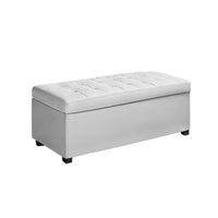 Storage Ottoman Blanket Box Footstool Leather Foot Stool Chest Toy Large