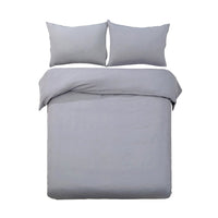 Quilt Cover Set Classic Grey - Super King