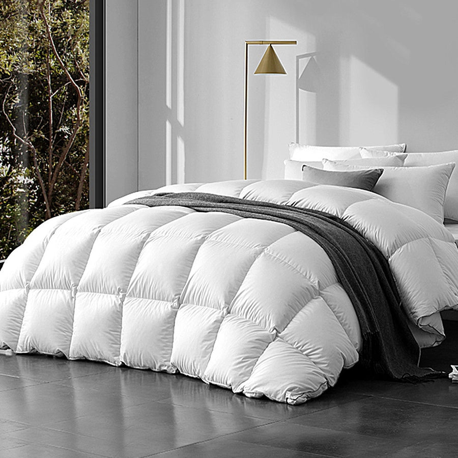 Goose Down Feather Quilt Cover Duvet 800GSM Winter Doona - White King