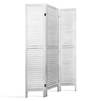 3 Panel Room Divider Screen Privacy Wood Dividers Timber Stand White