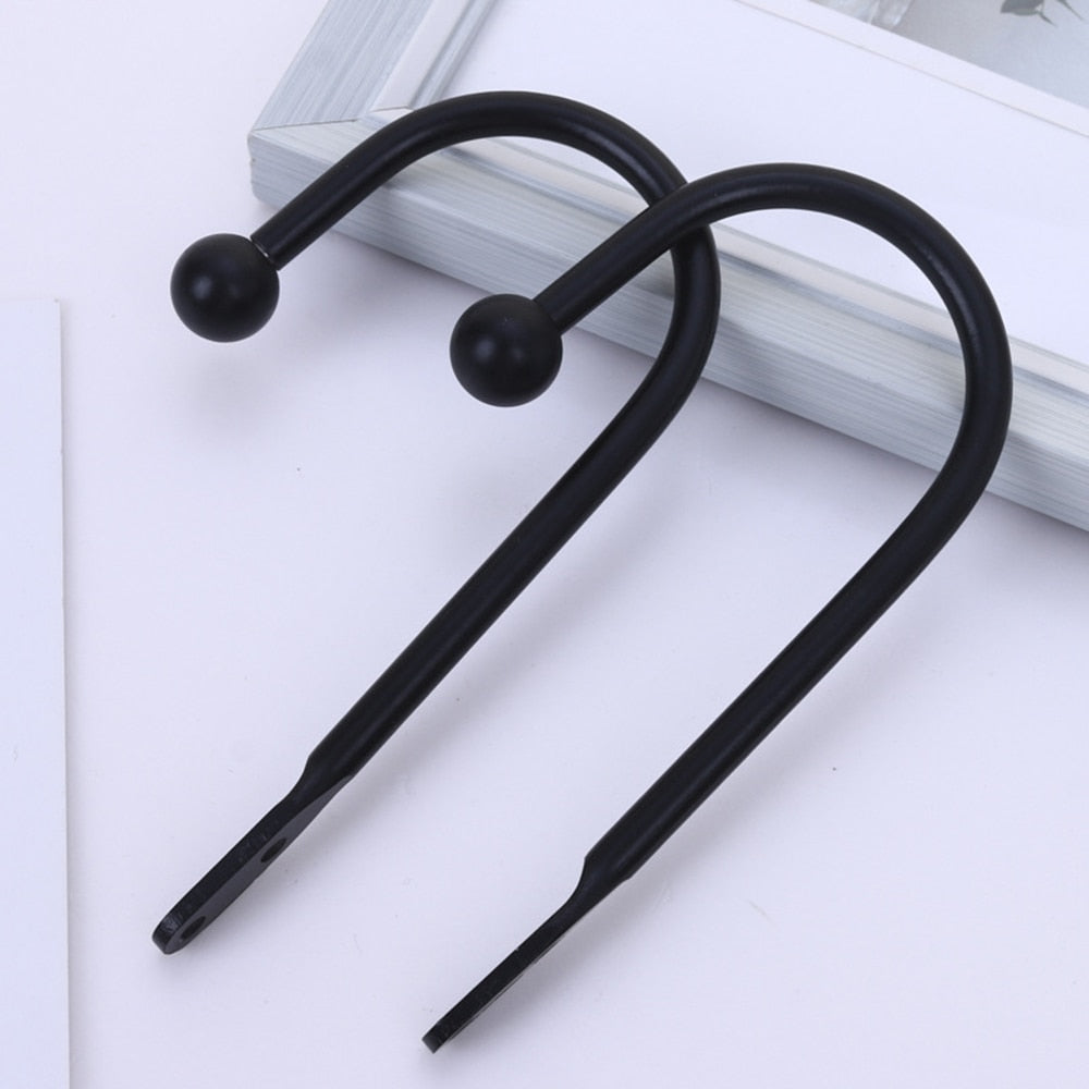 Curtain Hooks - U Shape (Black, White, Bronze, Silver)