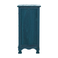 Bedside Tables Drawers Side Table Cabinet Vintage Blue Storage Nightstand