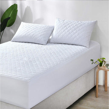 100% Cotton Quilted Fully Fitted 50cm Deep King Size Waterproof Mattress Protector