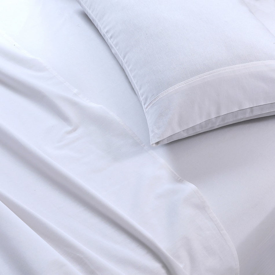 100% Egyptian Cotton Vintage Washed 500TC White King Bed Sheets Set