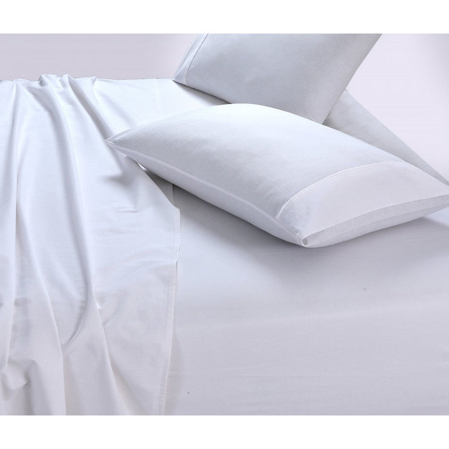 100% Egyptian Cotton Vintage Washed 500TC White King Single Bed Sheets Set