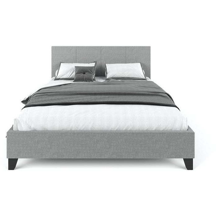 Pale Grey Fabric Bed Frame - King