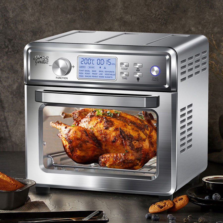 24 Litre Air Fryer Multifunctional LCD Digital Display - Silver