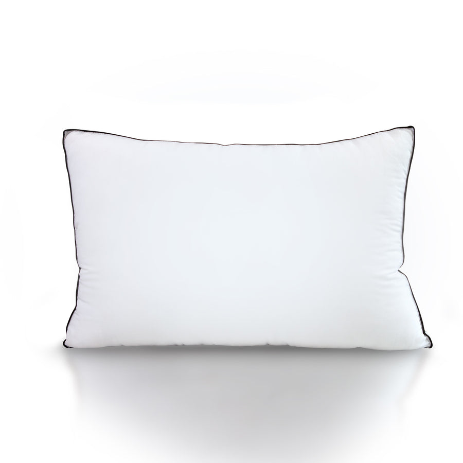 Silk Blend Pillow Hypoallergenic Gusset Cotton Cover Twin Pack - White