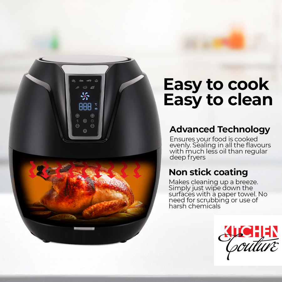 4 Litre Air Fryer Digital Display Black 1400W