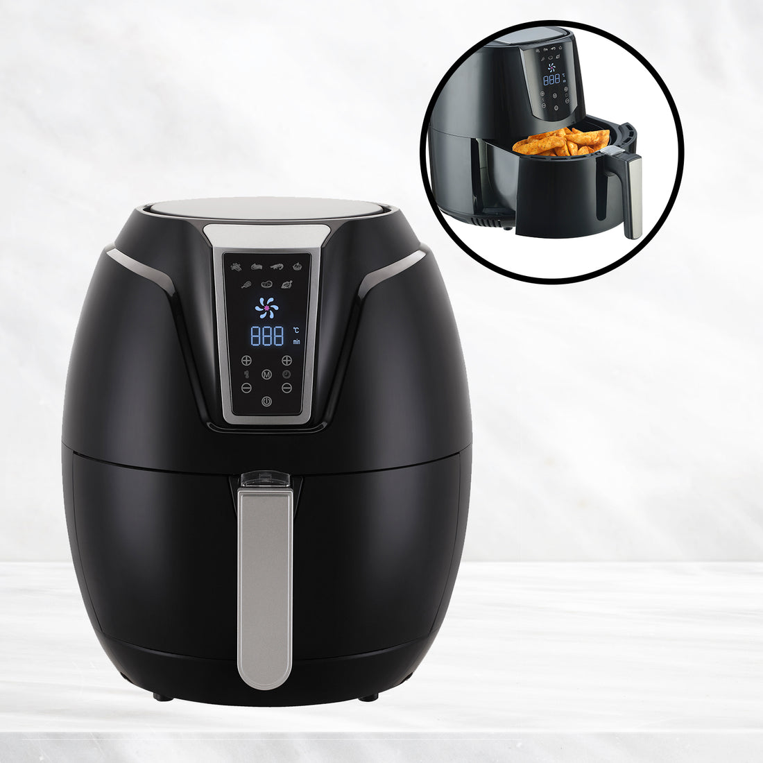 4 Litre Air Fryer Digital Display Black 1400W