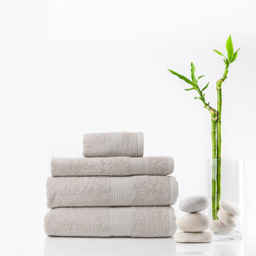 4 Piece Cotton Bamboo Towel Set 450GSM - Sea Holly