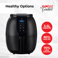 3.5 Litre Digital Display Black Air Fryer