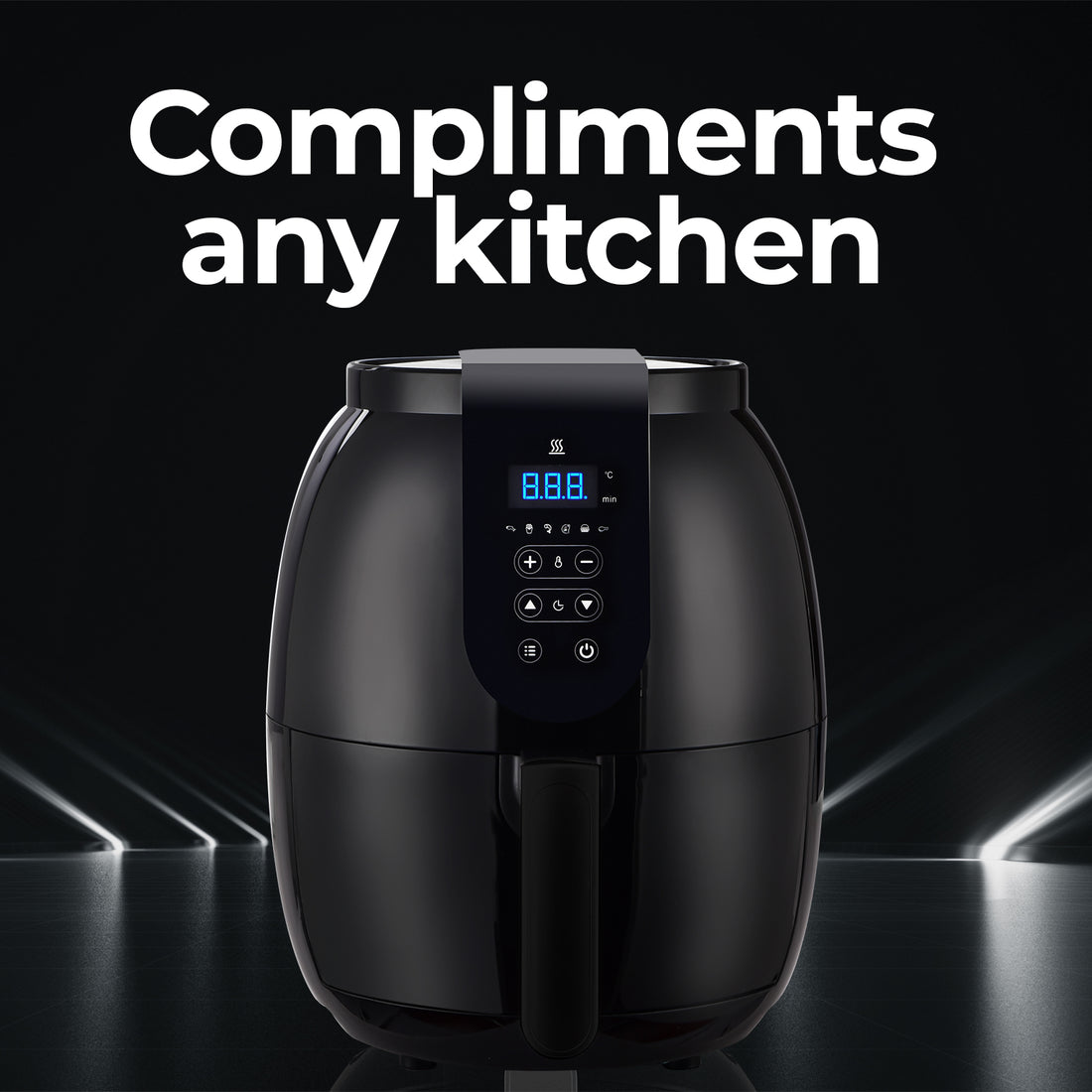 3.5 Litre Digital Display Black Air Fryer