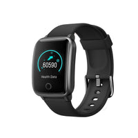 Smart Watch Bluetooth Heart Rate Monitor Waterproof LCD Touch Screen - Black