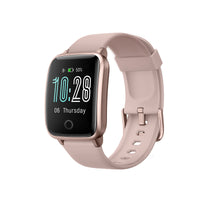 Smart Watch Bluetooth Heart Rate Monitor Waterproof LCD Touch Screen - Rose Gold