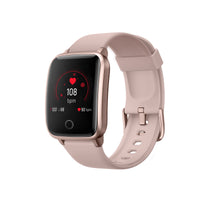 Smart Watch Bluetooth Heart Rate Monitor Waterproof LCD Touch Screen - Rose Gold