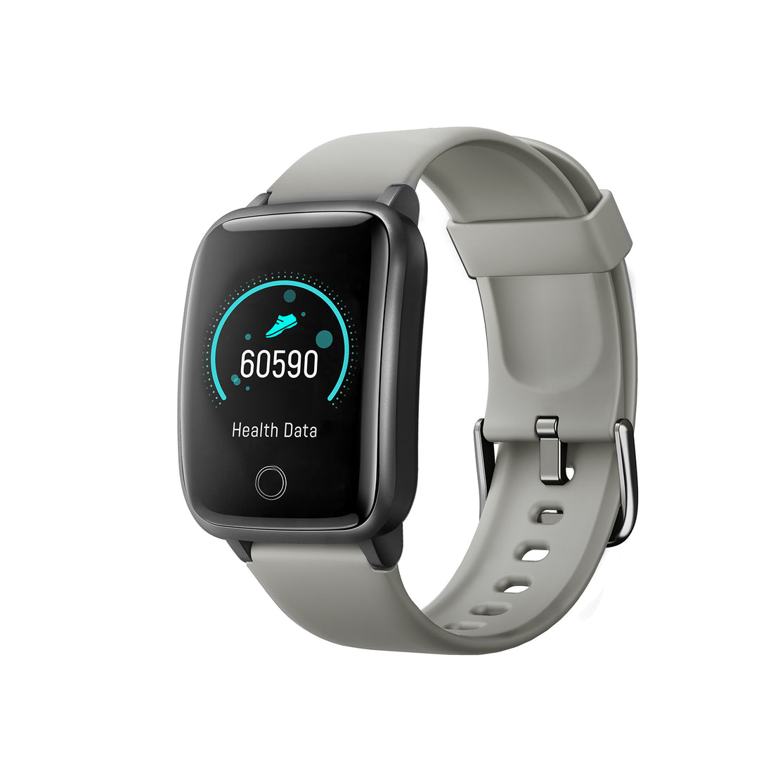 Smart Watch Bluetooth Heart Rate Monitor Waterproof LCD Touch Screen - Silver Grey
