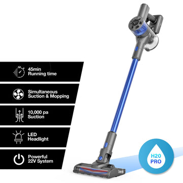 H20 PRO Wet Mop 2-IN-1 Cordless Stick Vacuum Cleaner Handheld Recharge - Blue