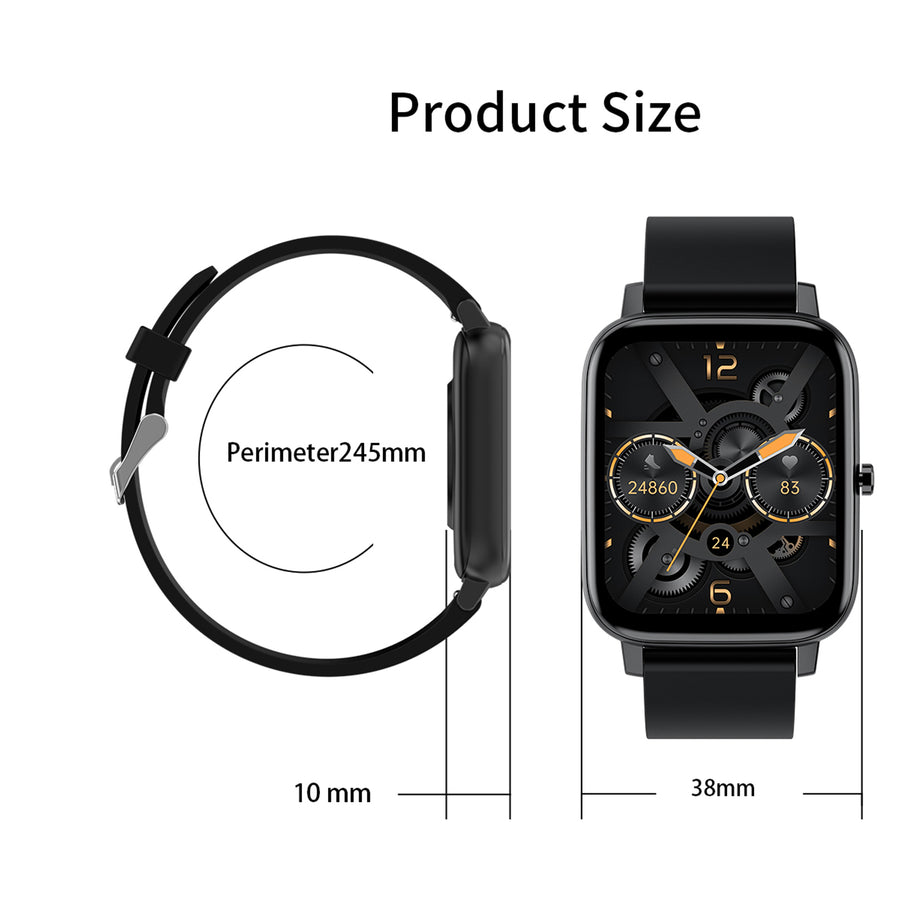 Multi Function Smartwatch Wireless Touch Screen All In One - Black Gold