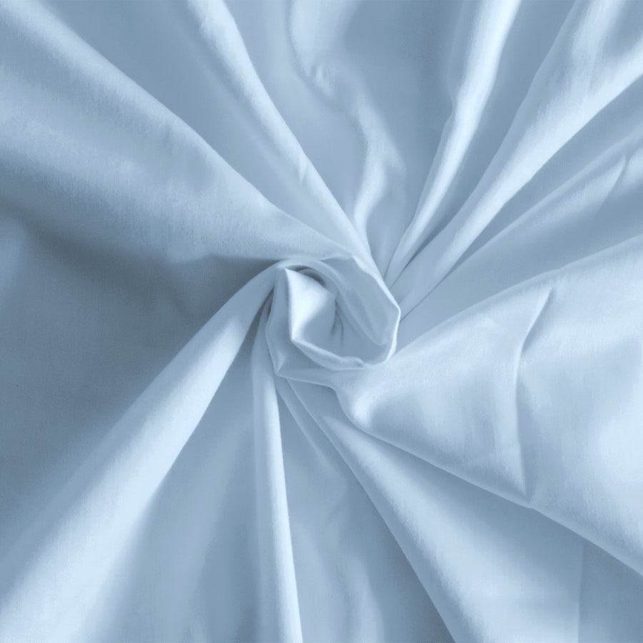 1000 Thread Count Hotel Grade Bamboo Cotton Quilt Cover Pillowcases Set - Queen - Blue Fog