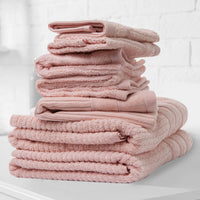 Eden Egyptian Cotton 600GSM 8 Piece Luxury Bath Towels Set - Blush