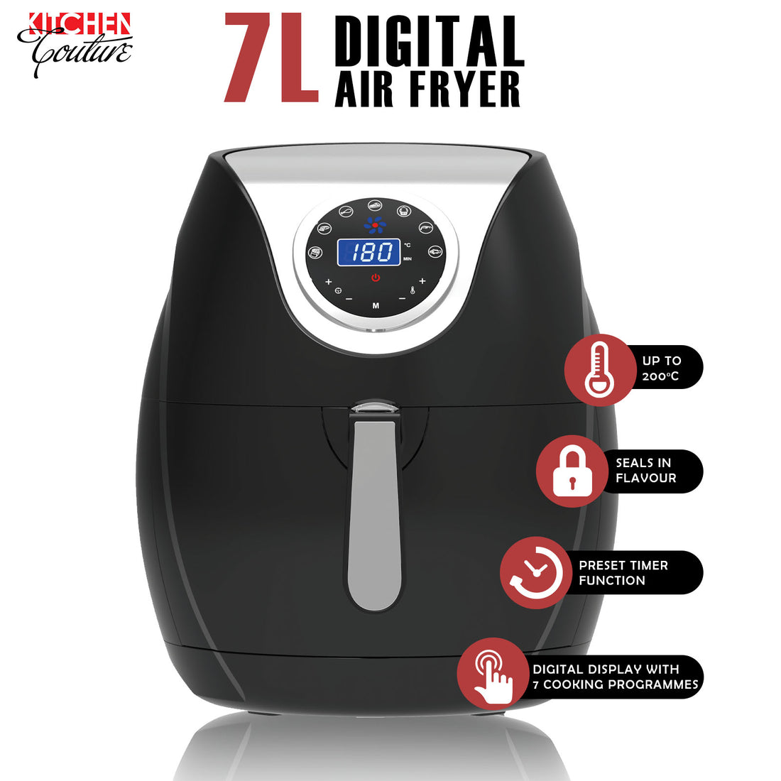 7 Litre Digital Air Fryer LED Display