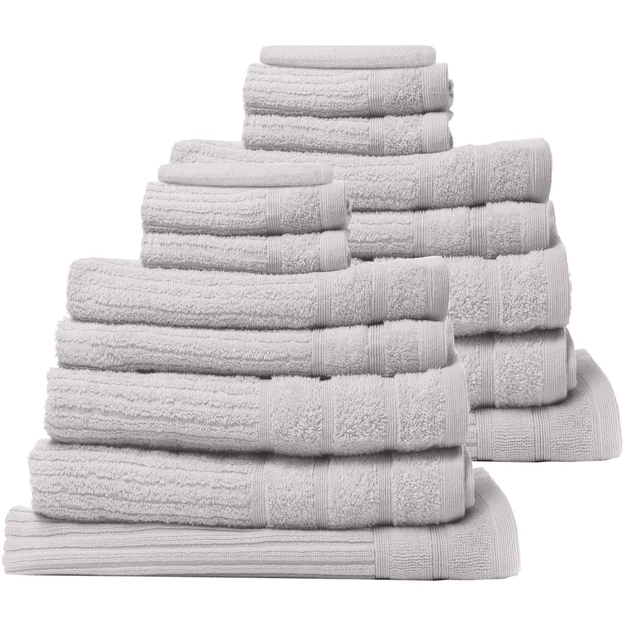 16 Piece Egyptian Cotton Eden Towel Set 600GSM Luxurious Absorbent - Sea Holly