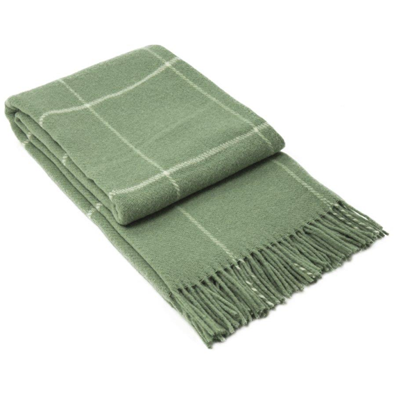 Brighton Throw - 100% NZ Wool - Sage Striped