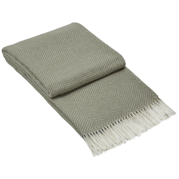 Hampton Throw - Merino Wool Blend - Light Grey