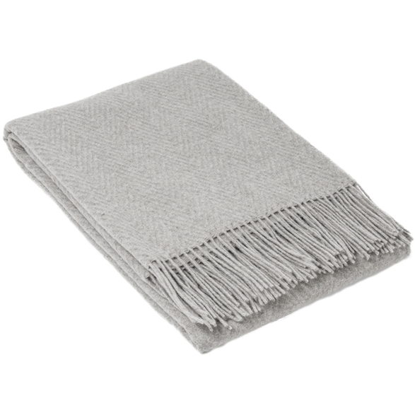 Hampton Throw - Merino Wool Blend - Silver