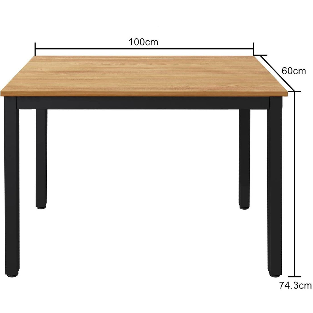 Sturdy and Heavy Duty Foldable Office Computer Desk (Teak, 101cm)