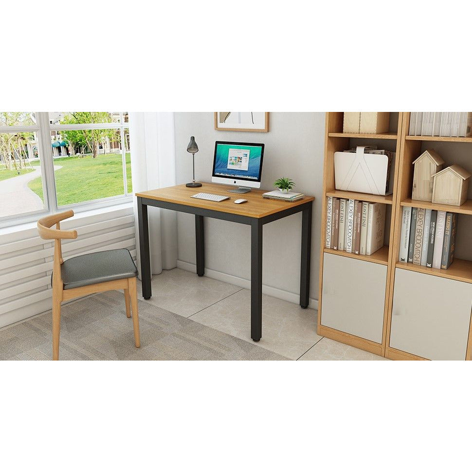 Sturdy and Heavy Duty Foldable Office Computer Desk (Teak, 101cm)