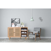 Natura Rattan Buffet Sideboard Storage Cabinet Hallway Table 2 Doors 3 Shelves