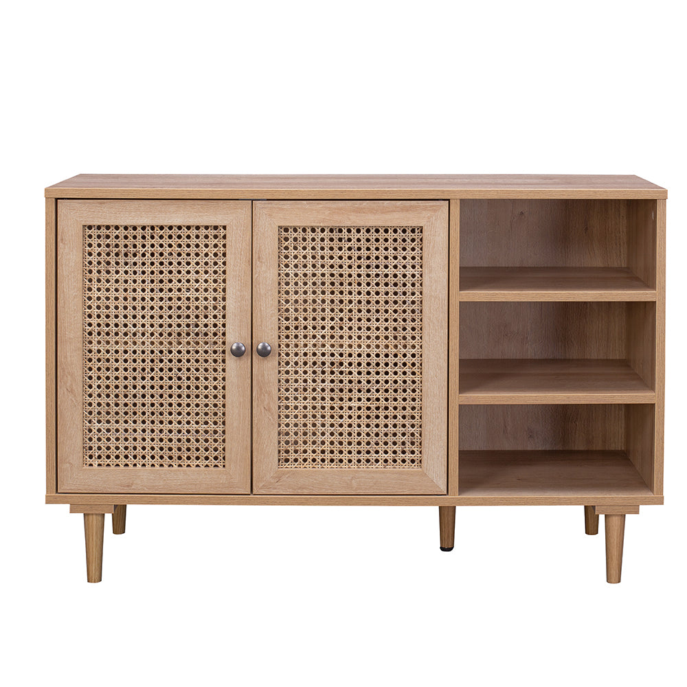 Natura Rattan Buffet Sideboard Storage Cabinet Hallway Table 2 Doors 3 Shelves