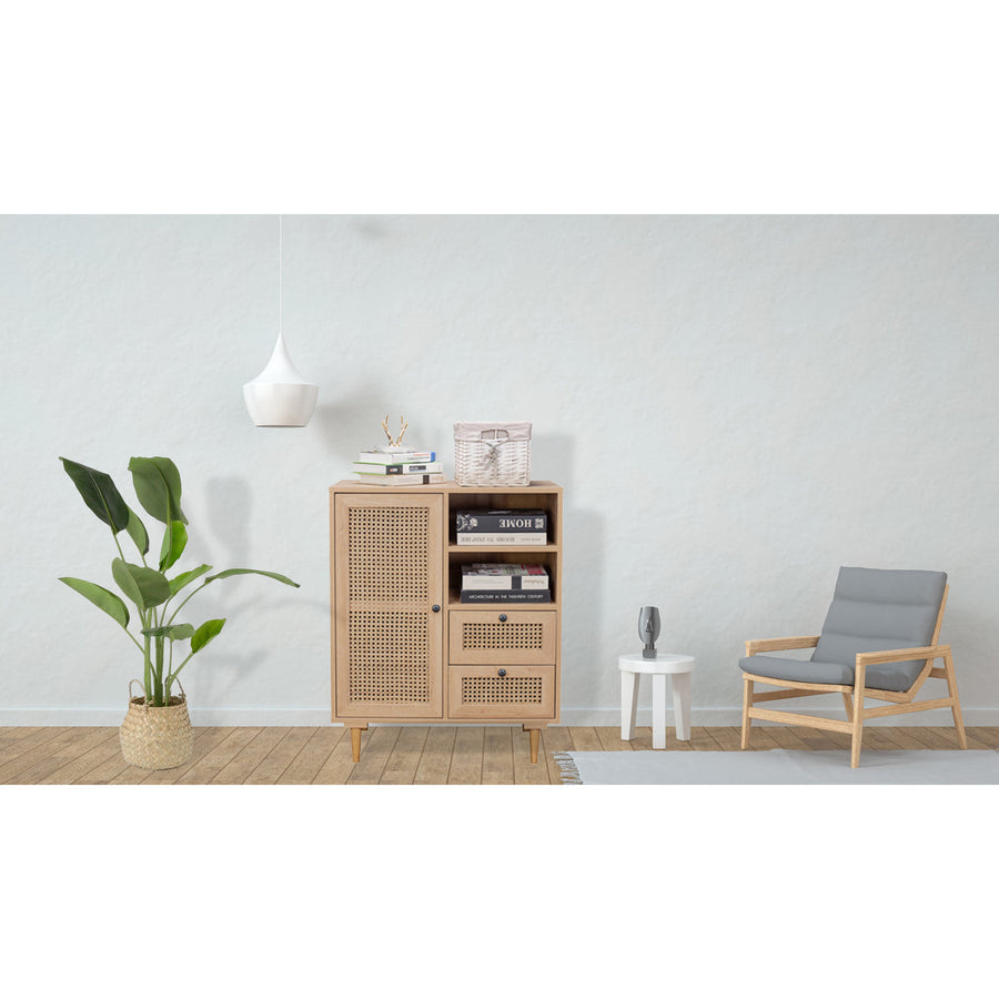 Natura Rattan Buffet Sideboard Storage Cabinet Hallway Table With Drawers