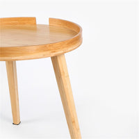 Sommer Bamboo Round Coffee Side Table