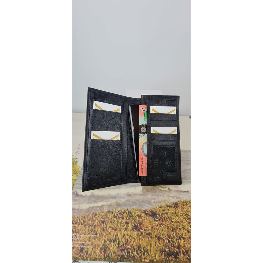 Leather Phone Wallet - Black