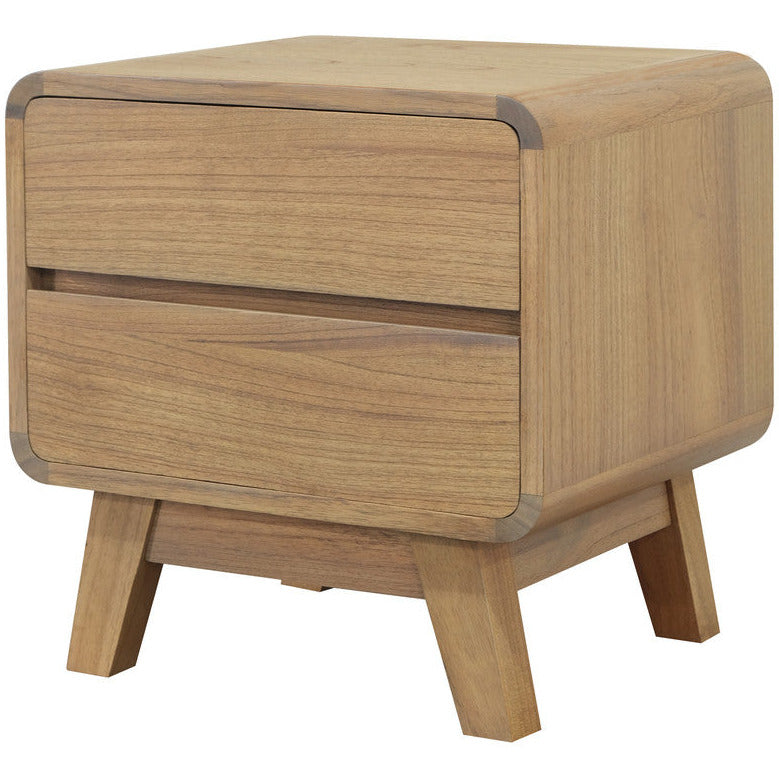 Providence 2 Drawer Bedside Table (Natural)