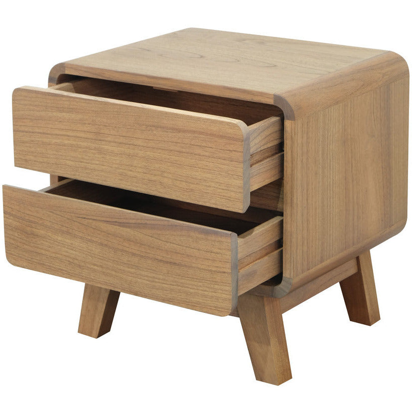 Providence 2 Drawer Bedside Table (Natural)