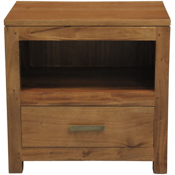 Paris 1 Drawer Lamp Table (Light Pecan)