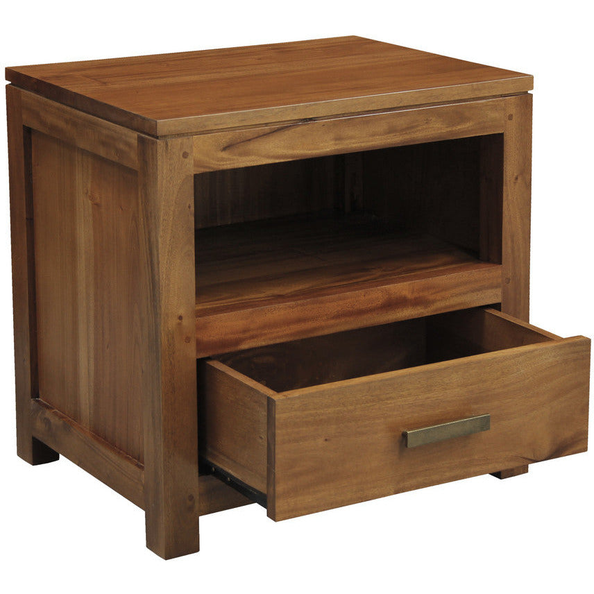 Paris 1 Drawer Lamp Table (Light Pecan)