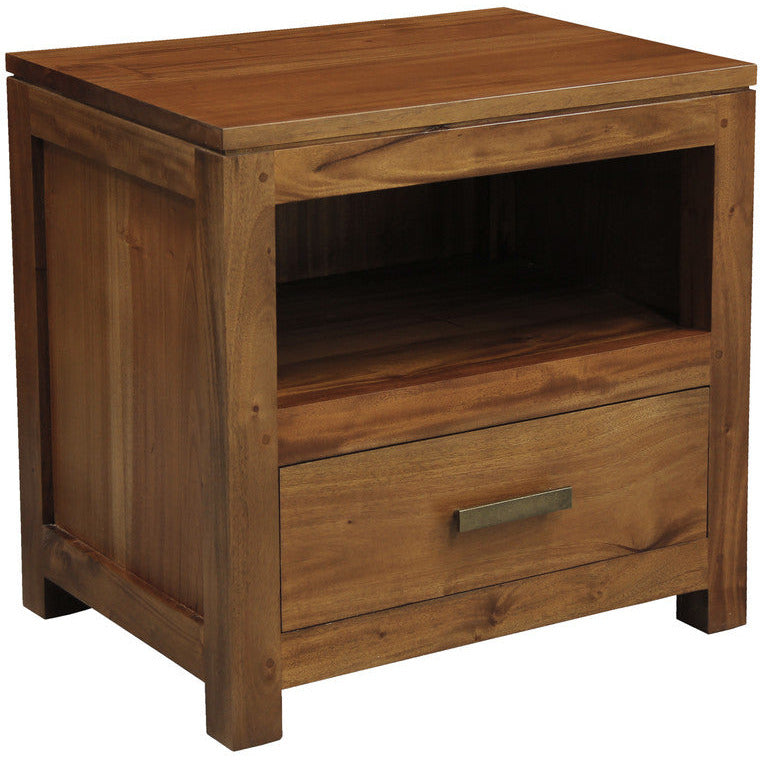 Paris 1 Drawer Lamp Table (Light Pecan)