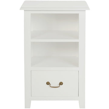 Tasmania 1 Drawer Lamp Table (White)