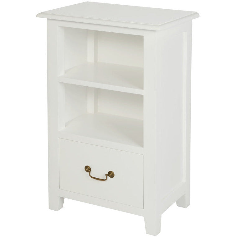 Tasmania 1 Drawer Lamp Table (White)