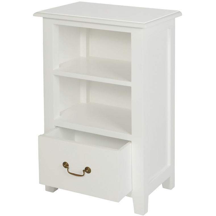 Tasmania 1 Drawer Lamp Table (White)