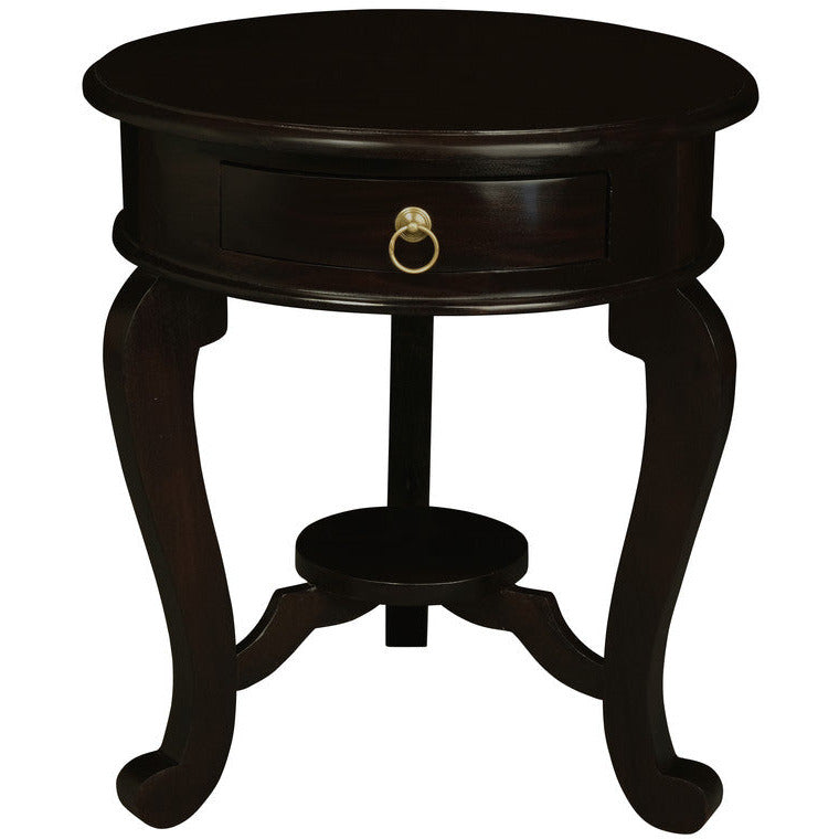 Emilia 1 Drawer Lamp Table (Chocolate)