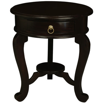 Emilia 1 Drawer Lamp Table (Chocolate)