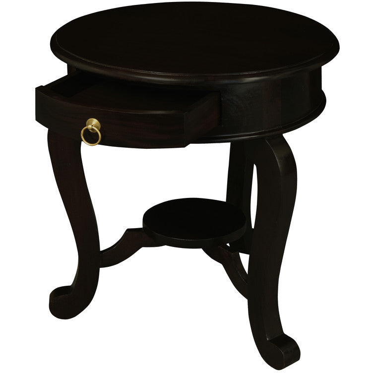 Emilia 1 Drawer Lamp Table (Chocolate)