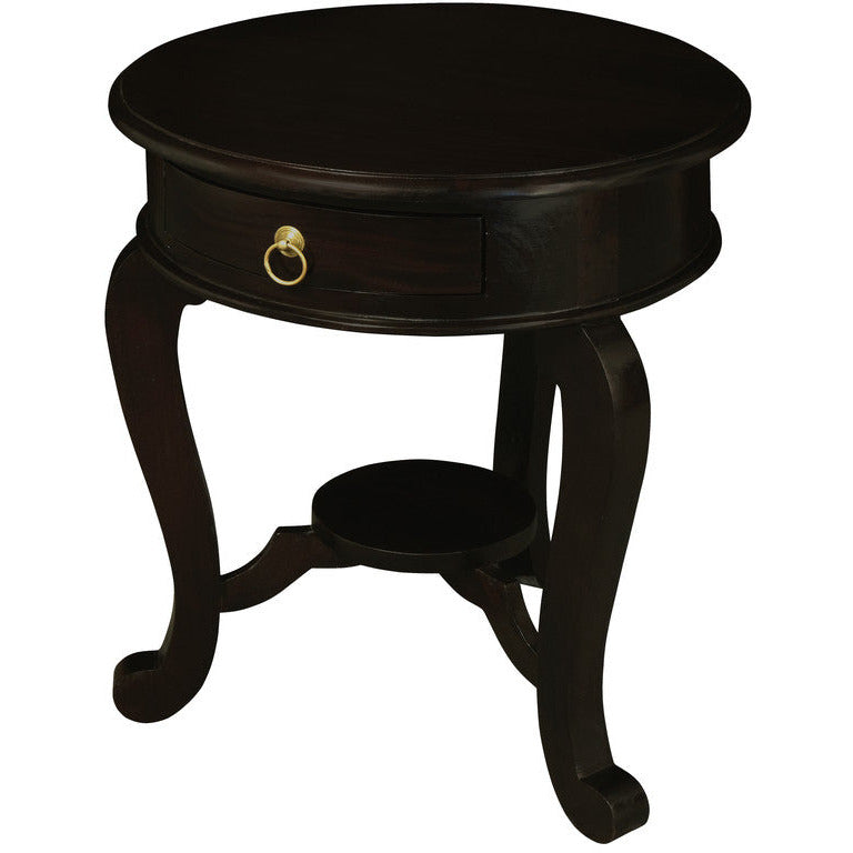 Emilia 1 Drawer Lamp Table (Chocolate)