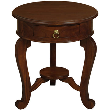 Emilia 1 Drawer Lamp Table (Mahogany)